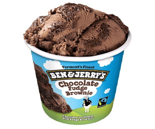 Ice Cream, Hard Serve, Chocolate Fudge Brownie, Cup,12 - 4 OUNCE
