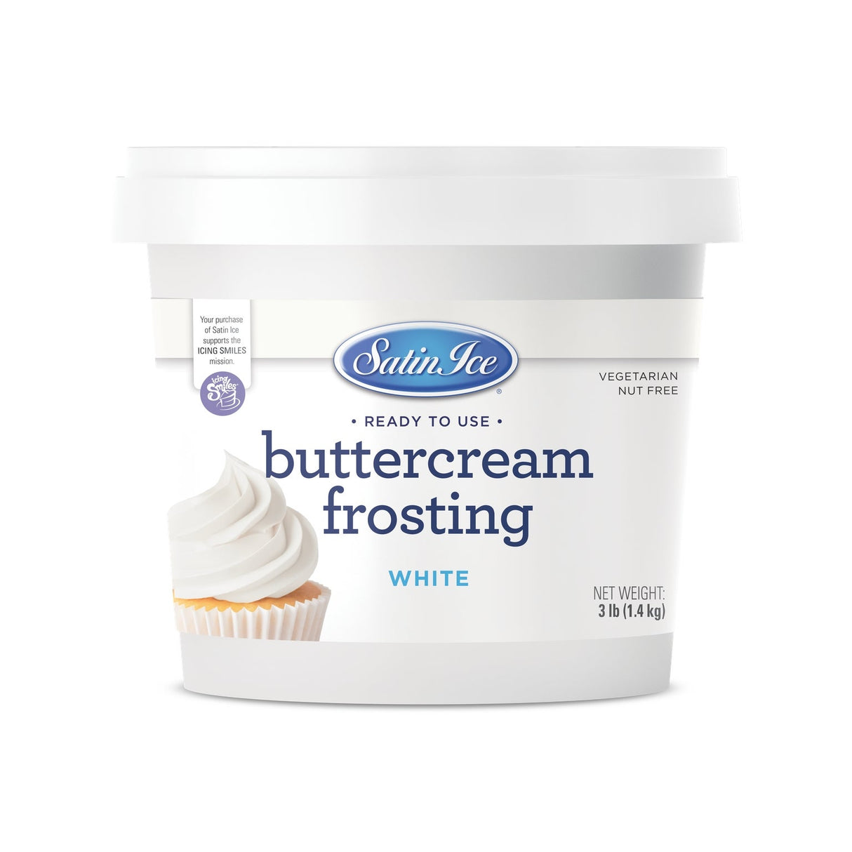 Frosting, Buttercream, White, Ready-To-Use,4 - 3 POUND
