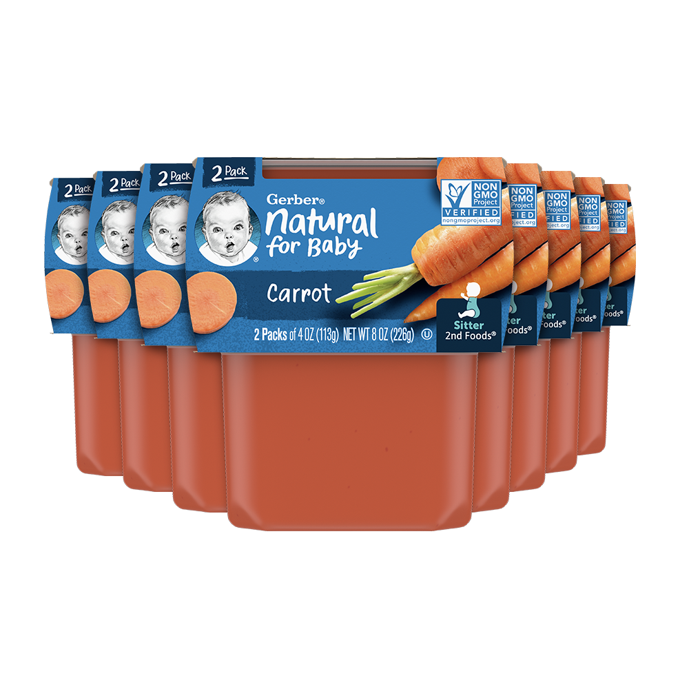 Baby Food, Carrot, 4 Ounce,8 - 2 COUNT