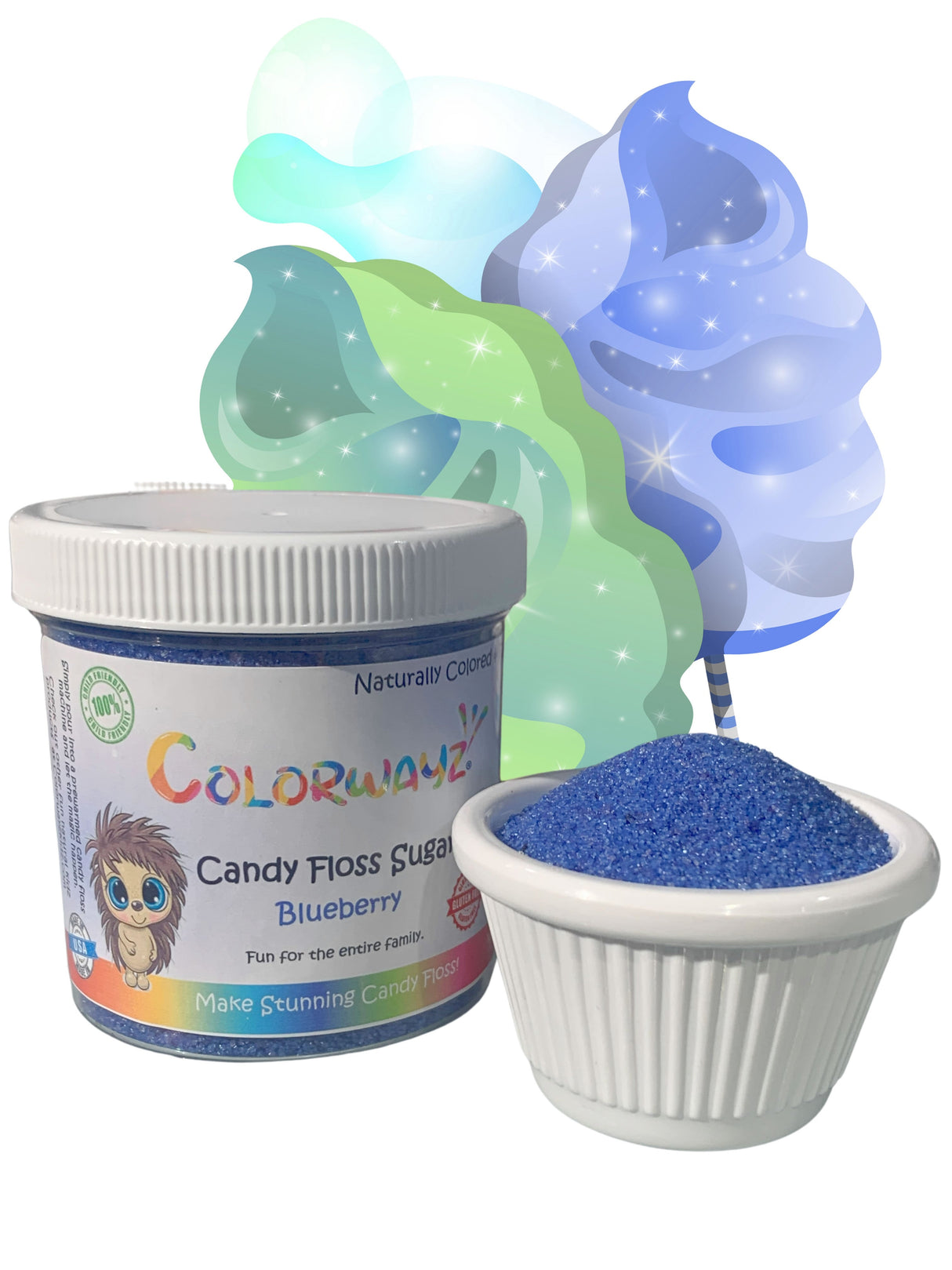 Sugar, Cotton Candy, Blueberry,6 - 5 OUNCE