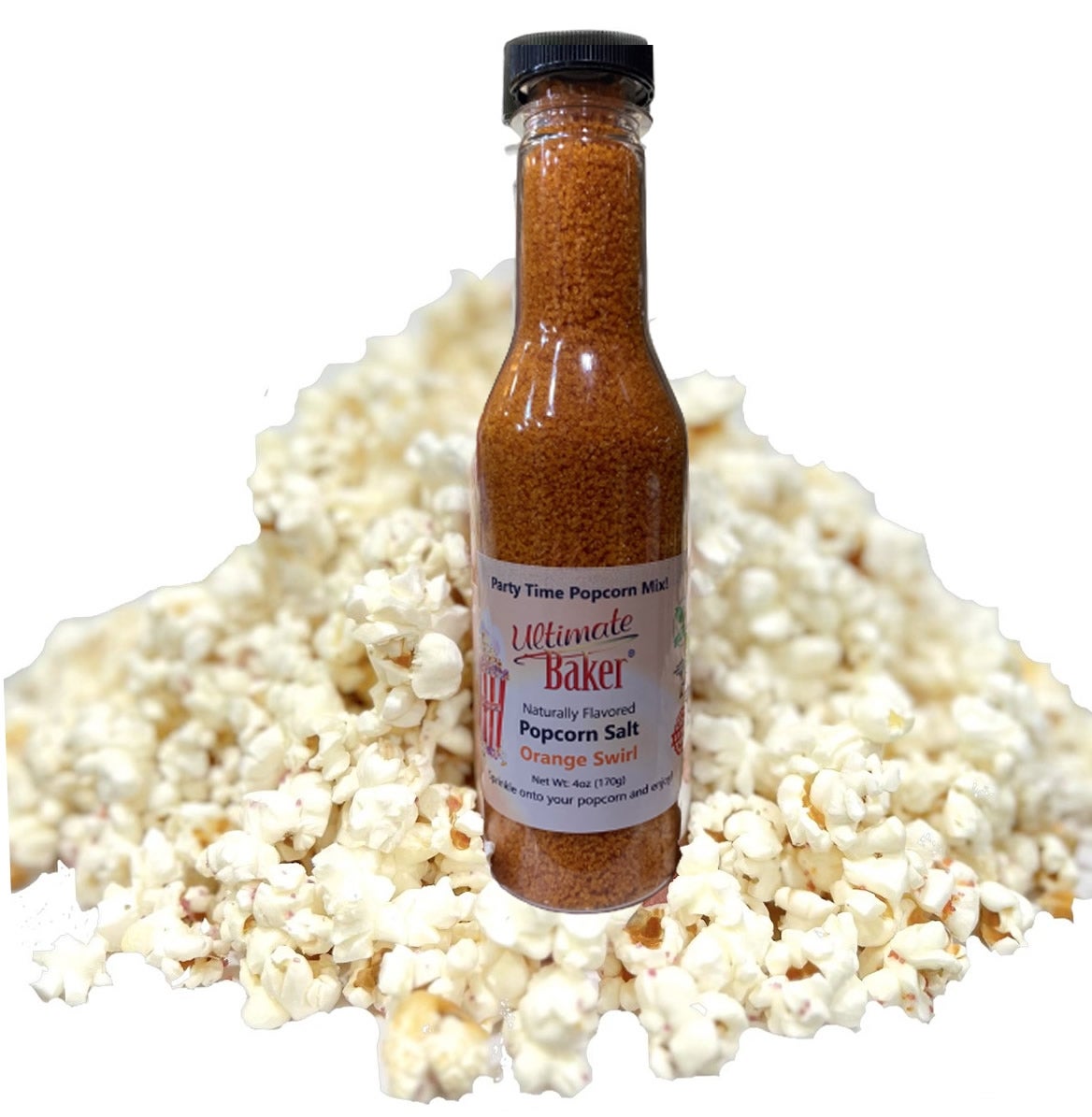 Salt, Popcorn, Orange Swirl,6 - 4 OUNCE