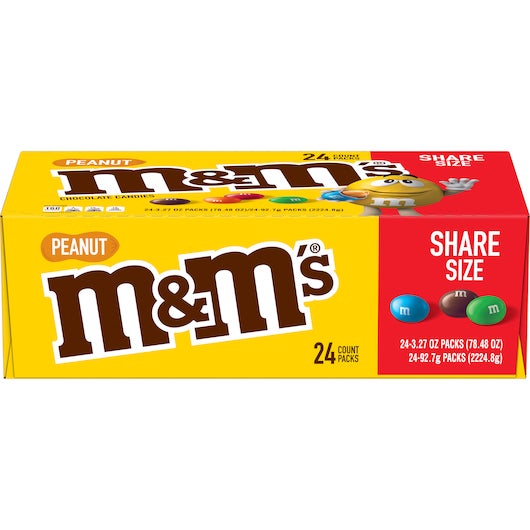 Candy, Chocolate-Covered, Peanut Butter, Sharing Size,24 - 3.27 OUNCE