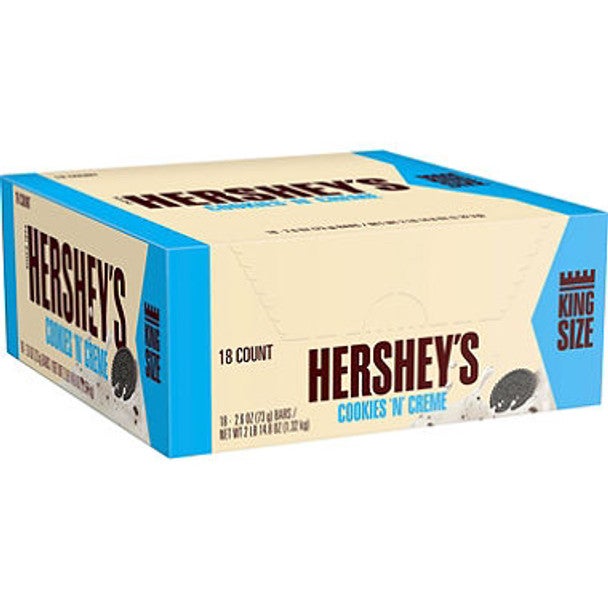 Candy Bar, Cookies n' Creme, King Size,18 - 2.6 OUNCE