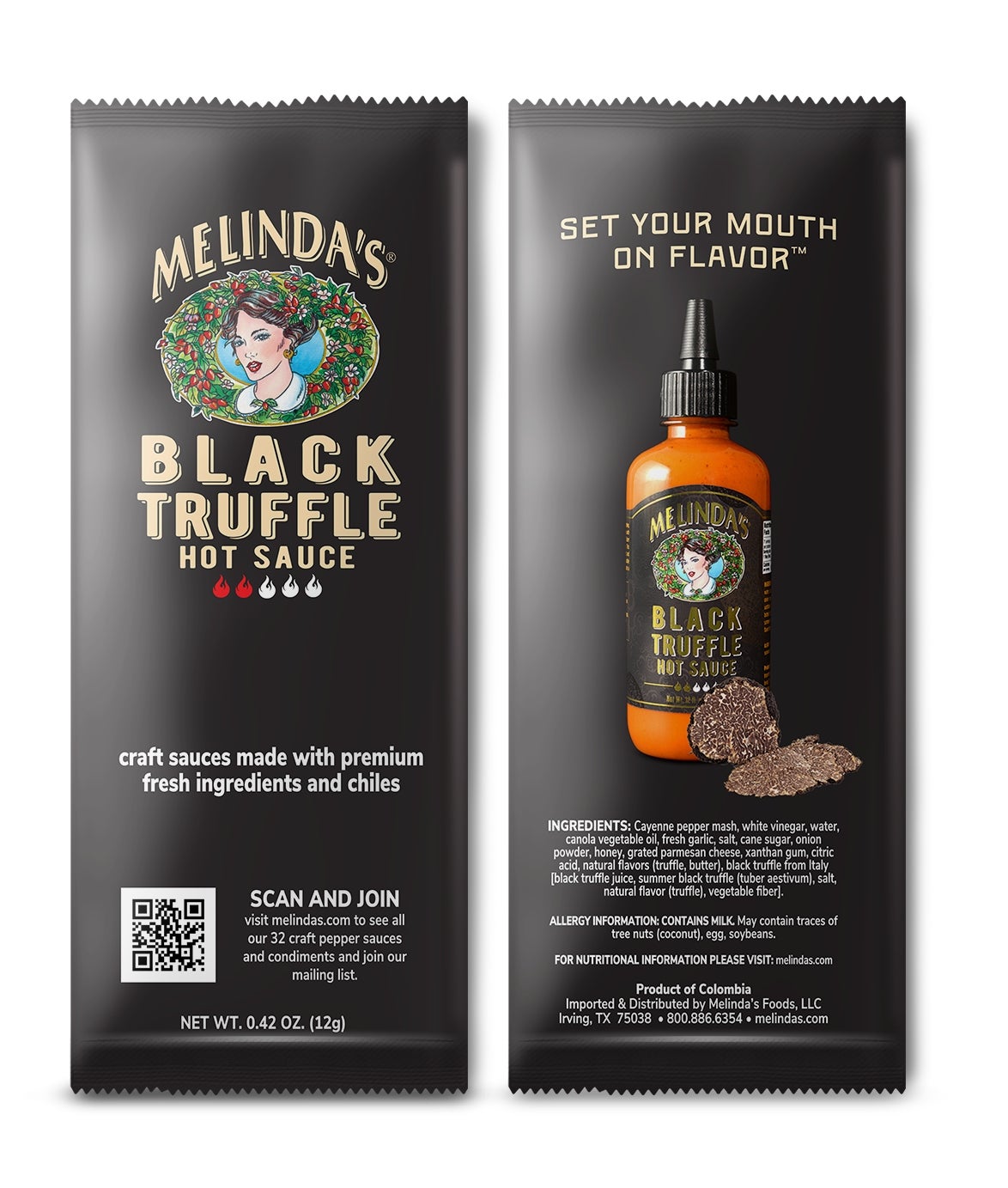 Sauce, Hot, Black Truffle, Single-Serve Packet, 0.42 Ounce,2 - 102 COUNT