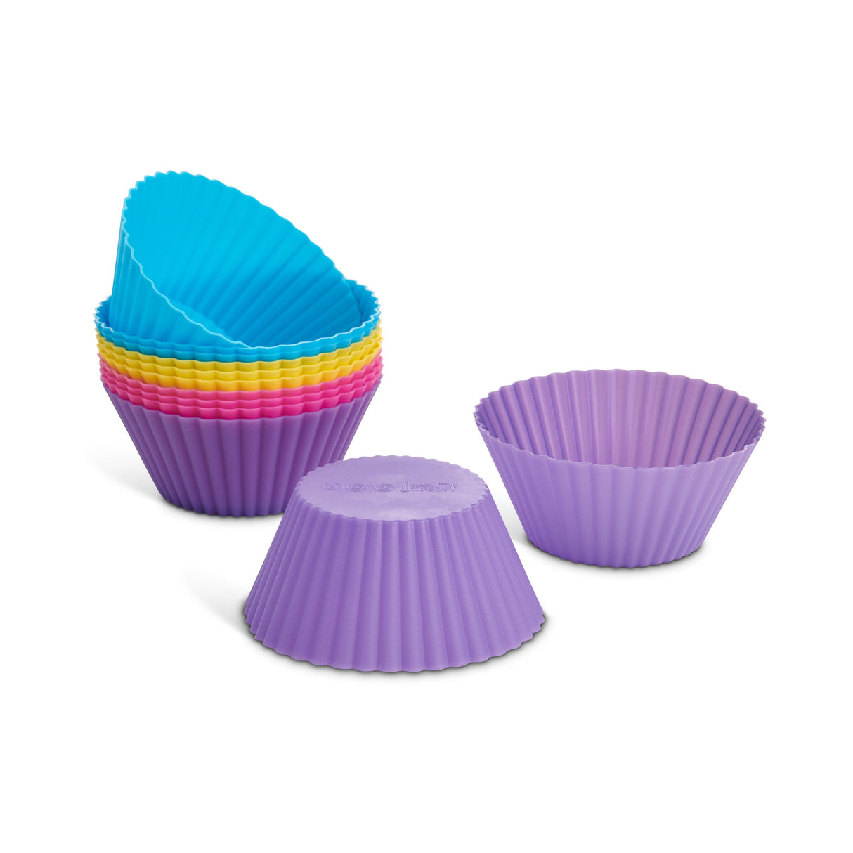 Cups, Baking, Assorted Rainbow, Silicone,12 - 12 COUNT