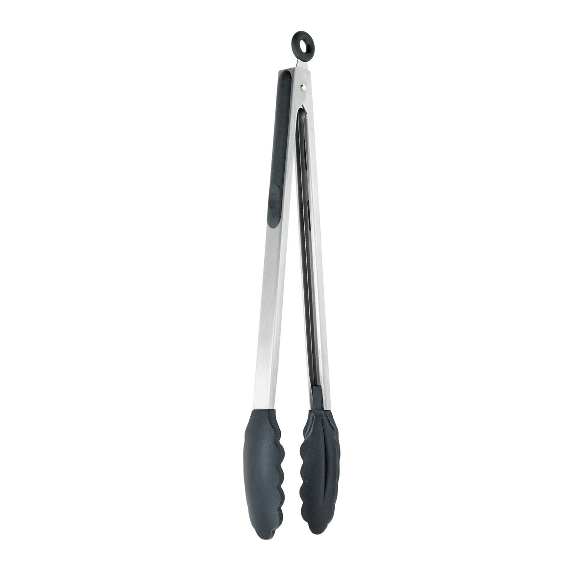 Tongs, 9 Inch, Black Silicone, 1 Each,12 - 1 COUNT