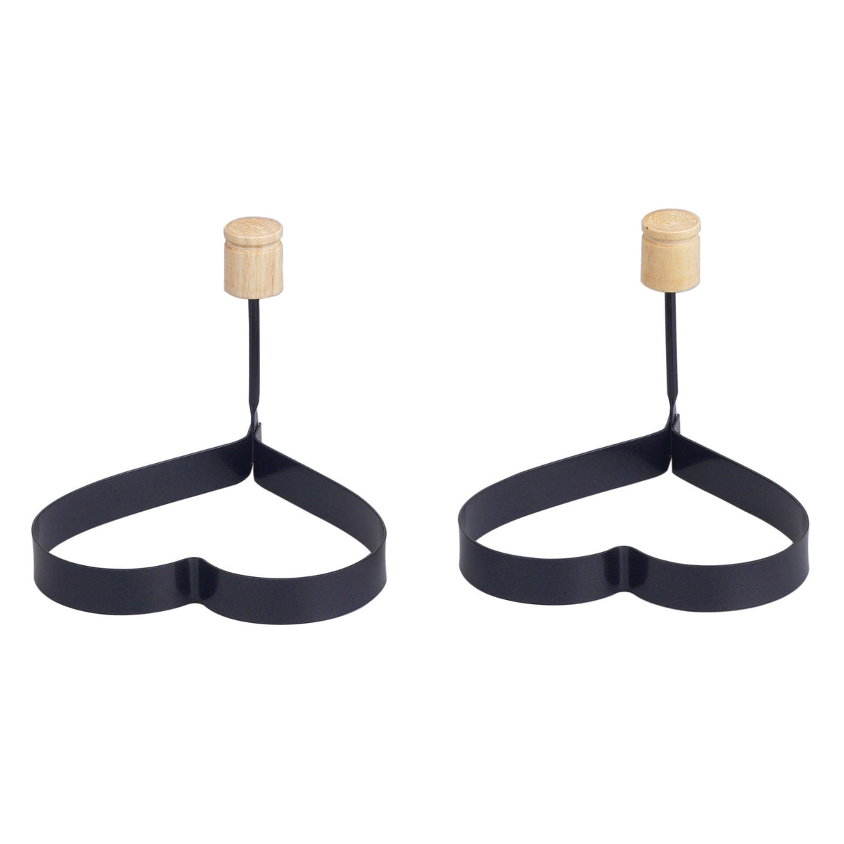 Rings, Egg, 4.63 x 4.25 Inch, Non-Stick, Heart-Shape, Carbon Steel,6 - 1 EACH