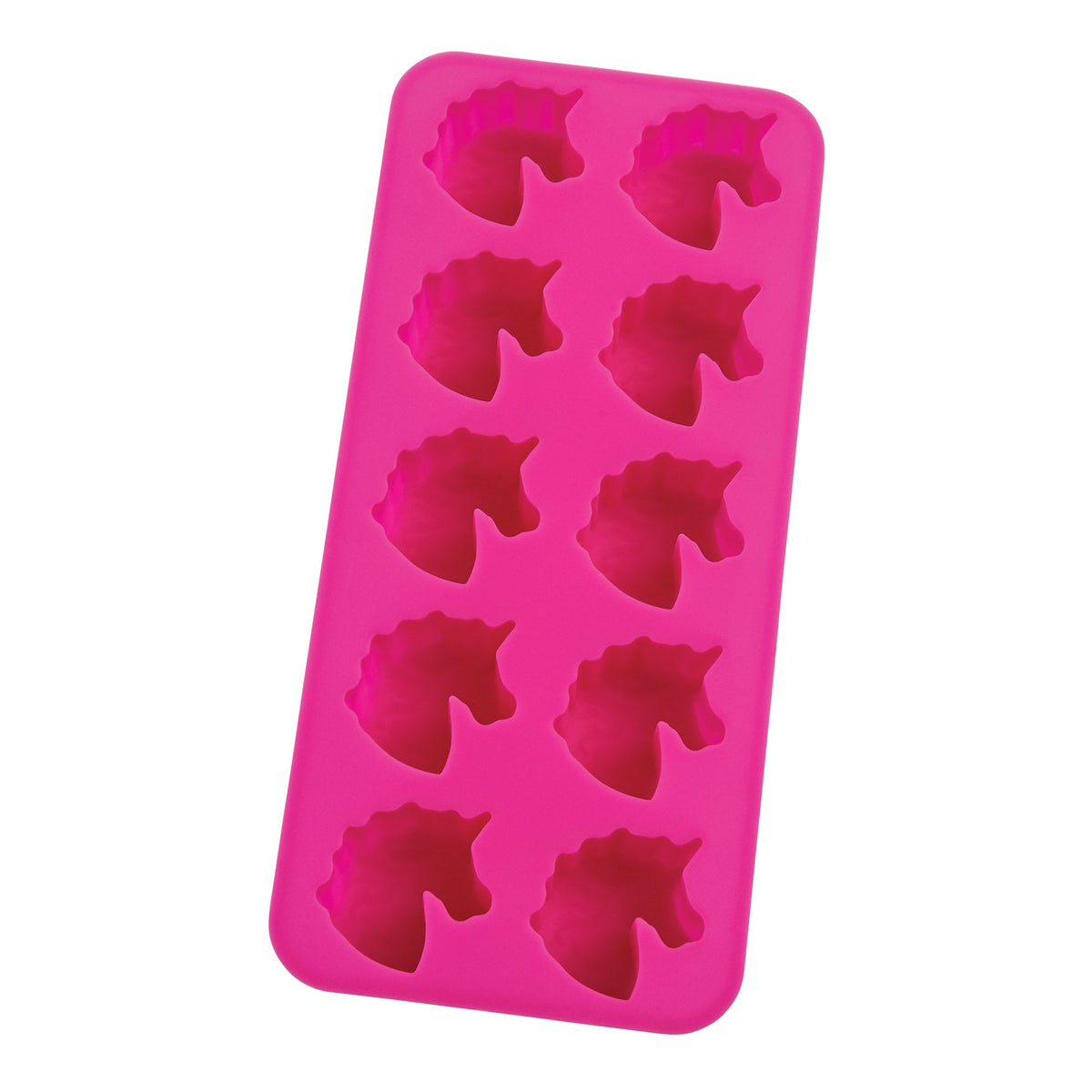 Trays, Ice, 10-Compartment, Unicorn, Pink, Silicone, Heat Resistant up to 500 Degrees Fahr, 1 Each,6 - 1 COUNT