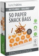 Bag, Snack, Paper, Orange, Sealable,12 - 50 COUNT