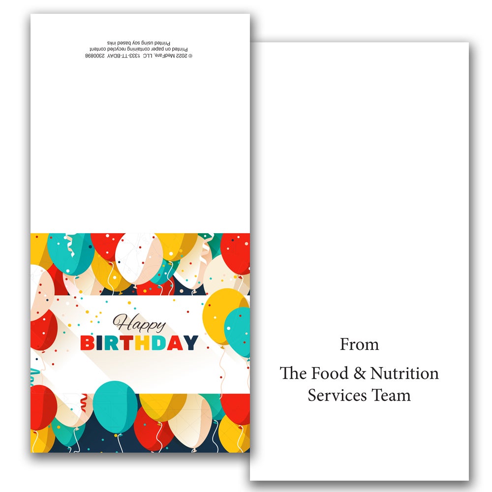 Tray Tents, 4 x 4 Inch, Happy Birthday Balloon,500 - 1 EACH
