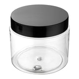 Jars, Candy & Snack, RW Base 16 Ounce, Plastic, Clear, with Black Plastic Lid, 3.75 x 3.75 x 3 Inch,10 - 1 EACH