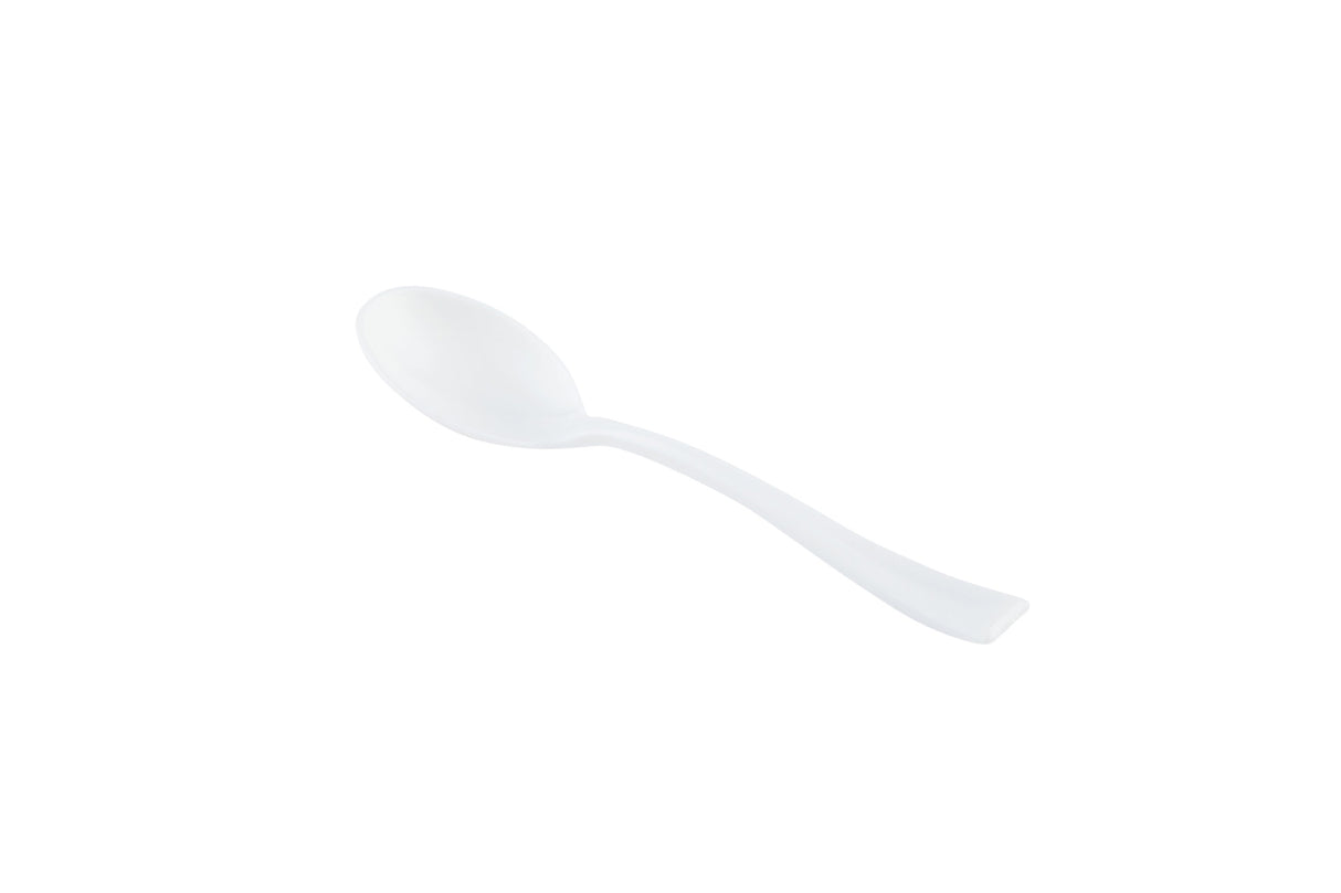Spoons, Mini, Plastic, White, 4 Inch,100 - 1 EACH