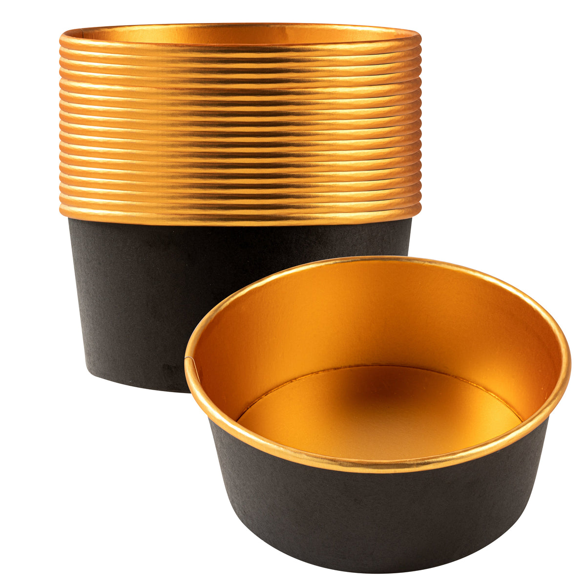 Containers, Take Out, Foil Lux 37 Ounce, Paper, Black, 6.5 x 6.5 x 2.5 Inch, with Foil Interior, 1 Each,50 - 1 COUNT
