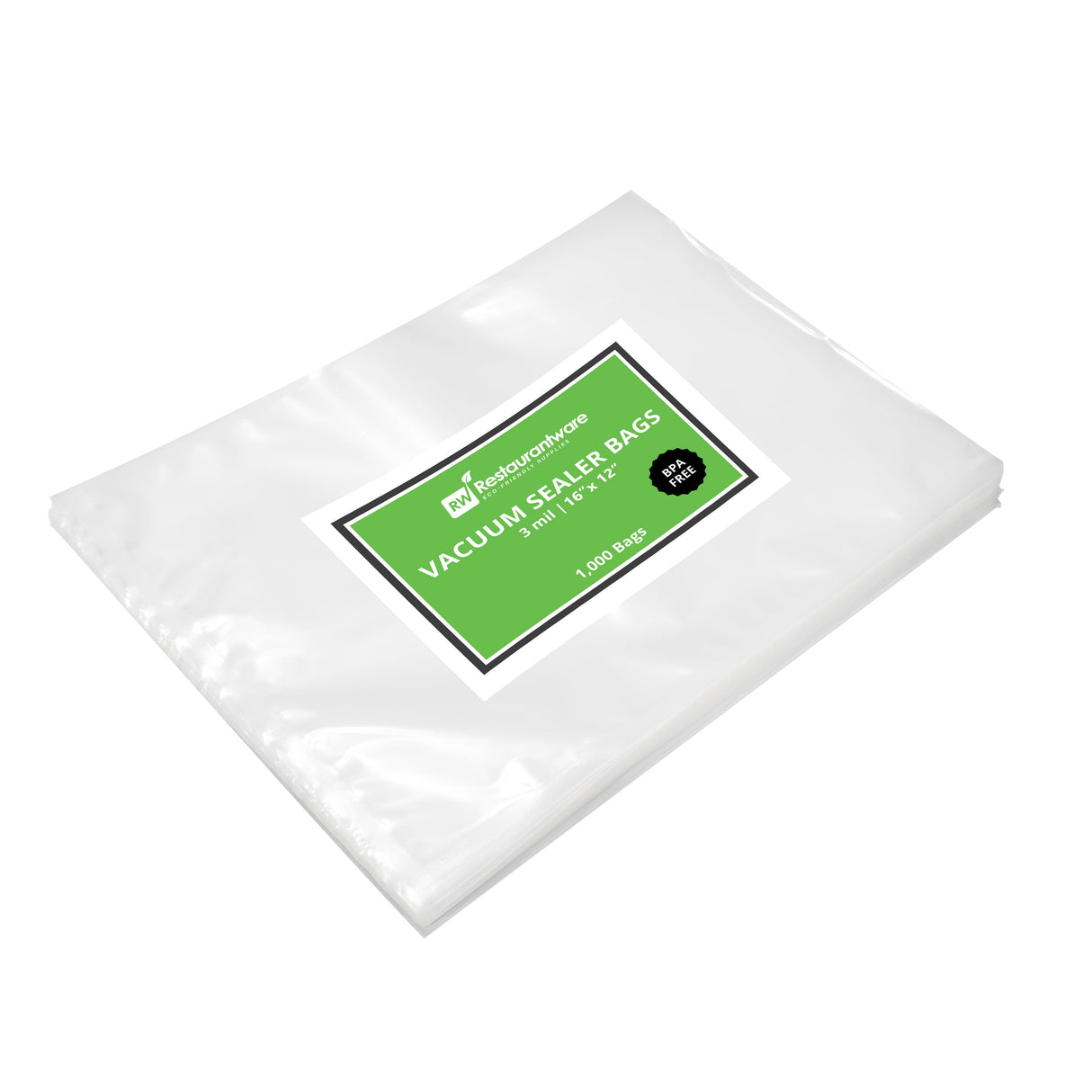 Bags, Vacuum, Fresh Hero 16 x 12 Inch, Plastic, Clear, for Chamber Vacuum Sealer,100 - 1 EACH