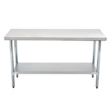 Table, Work, Kitchen Tek 24 x 60 Inch, Stainless Steel, Heavy Duty 18 Gauge, Galvanized Legs, Undershelf,1 - 1 EACH