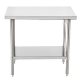 Table, Work, Kitchen Tek 24 x 36 Inch, Stainless Steel, Medium Duty 16 Gauge, Galvanized Legs, Undershelf,1 - 1 EACH