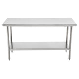 Table, Work, Kitchen Tek 24 x 60 Inch, Stainless Steel, Medium Duty 16 Gauge, Galvanized Legs, Undershelf,1 - 1 EACH