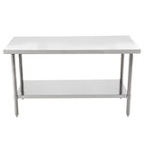 Table, Work, Kitchen Tek 30 x 60 Inch, Stainless Steel, Medium Duty 16 Gauge, Galvanized Legs, Undershelf,1 - 1 EACH