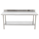 Table, Work, Kitchen Tek 30 x 72 Inch, Stainless Steel, Medium Duty 16 Gauge, 4 Inch Backsplash, Undershelf,1 - 1 EACH