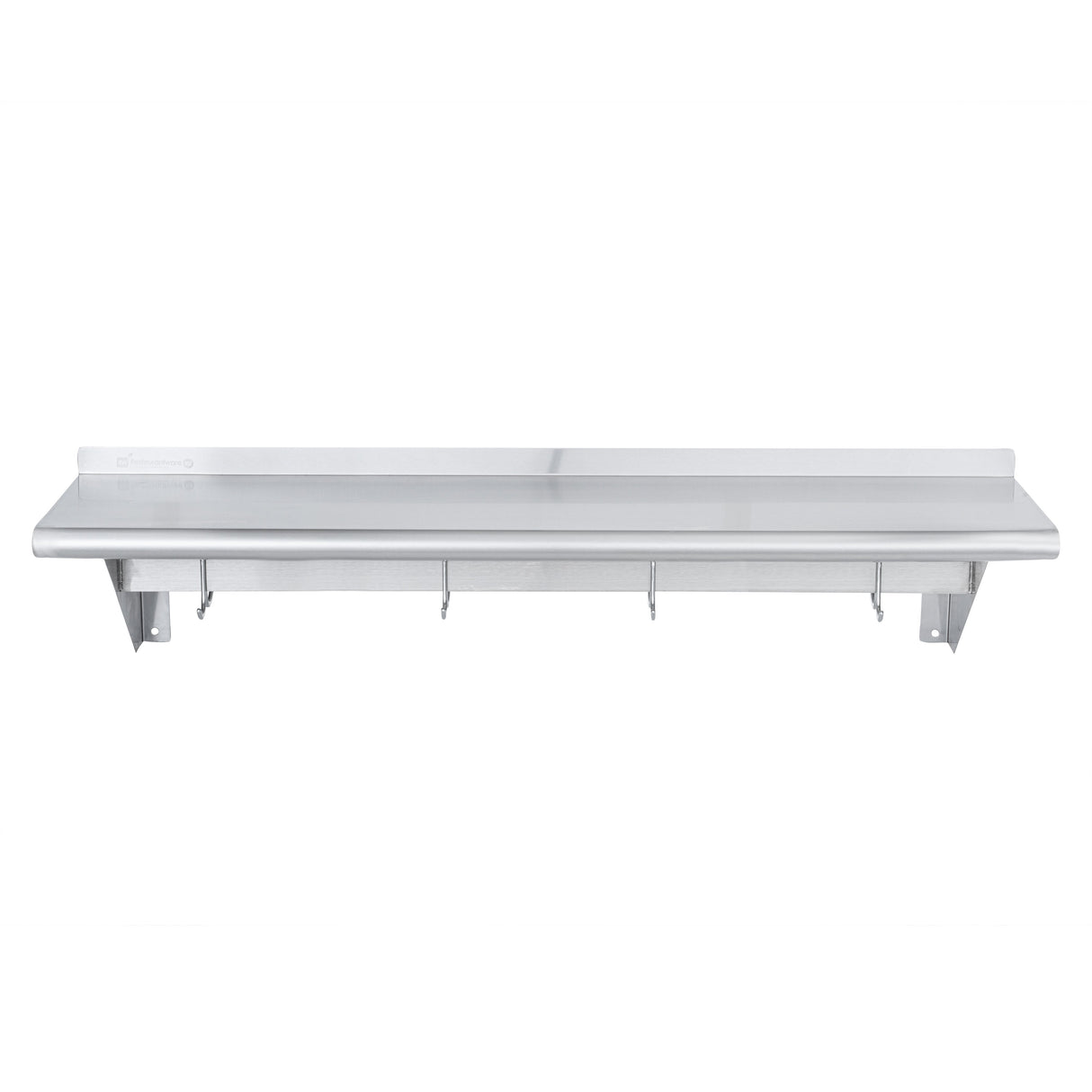 Rack, Pot, 12 x 48 Inch, Wall Mounted, Stainless Steel, 18 Hook, with Shelf,1 - 1 EACH