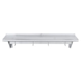 Rack, Pot, 12 x 48 Inch, Wall Mounted, Stainless Steel, 18 Hook, with Shelf,1 - 1 EACH