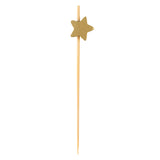 Skewers, 3.5 Inch, Bamboo, Gold Star, 1 Each,100 - 1 COUNT