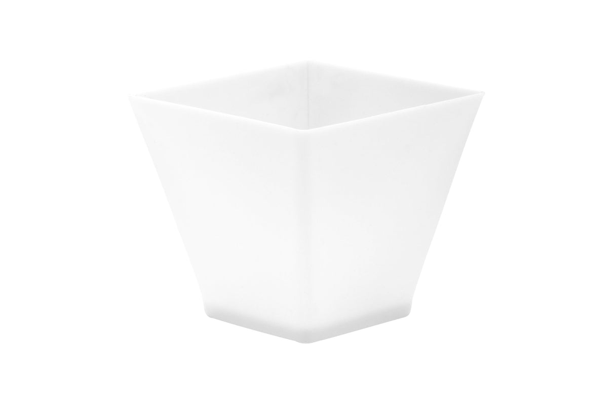 Cups, Kova 2 Ounce, Plastic, White, Square, 2 x 2 x 1.75 Inch,20 - 1 EACH