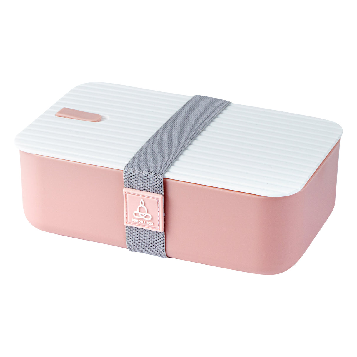 Container, Buddha Box Lunch, Bento Tek 34 Ounce, Plastic, Pink, 7.5 x 4.75 x 2.5 Inch, with White Lid,1 - 1 EACH