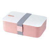 Container, Buddha Box Lunch, Bento Tek 34 Ounce, Plastic, Pink, 7.5 x 4.75 x 2.5 Inch, with White Lid,1 - 1 EACH