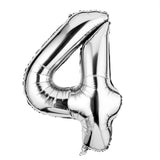Balloon, Mylar, Balloonify 40 Inch, Number 4, Silver,1 - 1 EACH