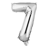 Balloon, Mylar, Balloonify 16 Inch, Number 7, Silver,1 - 1 EACH