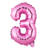 Balloon, Mylar, Balloonify 16 Inch, Number 3, Pink,1 - 1 EACH