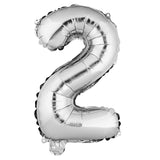 Balloon, Mylar, Balloonify 16 Inch, Number 2, Silver,1 - 1 EACH