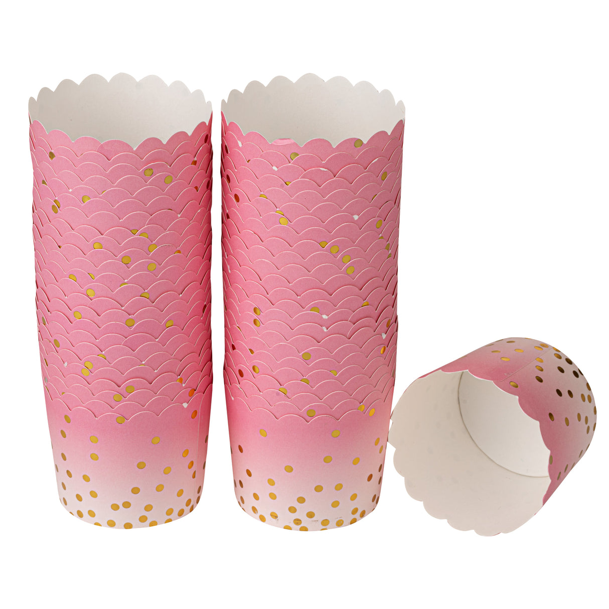 Cups, Baking, Panificio 4.5 Ounce, Paper Scalloped, Pink,500 - 1 EACH
