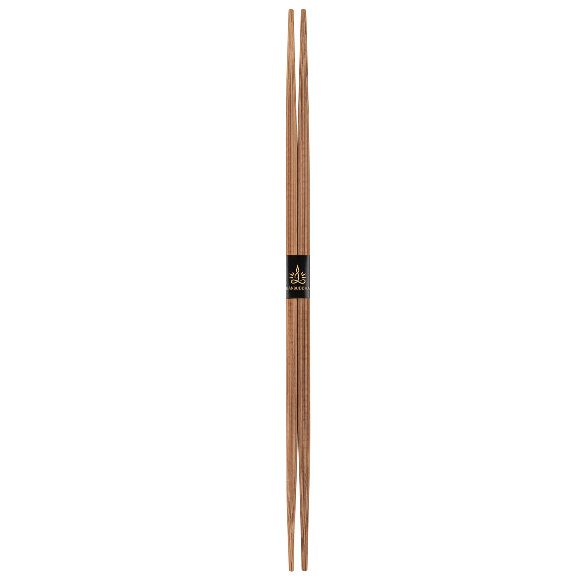 Chopsticks, Bambuddha Contour, Bamboo, Brown, 10.25 Inch, with Paper Band, 1 Each,100 - 1 COUNT