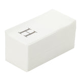 Towels, Guest, Luxenap, Linen-Like, White, with Silver Sans Serif Letter H, Air Laid, 15.75 x 8 Inch, 1 Each,50 - 1 COUNT