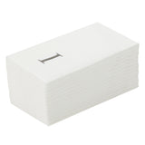 Towels, Guest, Luxenap, Linen-Like, White, with Silver Sans Serif Letter I, Air Laid, 15.75 x 8 Inch,50 - 1 EACH