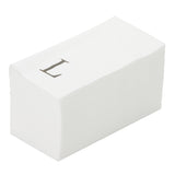 Towels, Guest, Luxenap, Linen-Like, White, with Silver Sans Serif Letter L, Air Laid, 15.75 x 8 Inch,50 - 1 EACH