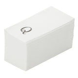Towels, Guest, Luxenap, Linen-Like, White, with Silver Sans Serif Letter Q, Air Laid, 15.75 x 8 Inch,50 - 1 EACH