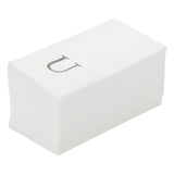 Towels, Guest, Luxenap, Linen-Like, White, with Silver Sans Serif Letter U, Air Laid, 15.75 x 8 Inch,50 - 1 EACH