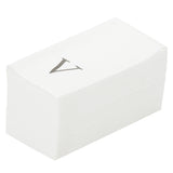 Towels, Guest, Luxenap, Linen-Like, White, with Silver Sans Serif Letter V, Air Laid, 15.75 x 8 Inch,50 - 1 EACH