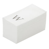 Towels, Guest, Luxenap, Linen-Like, White, with Silver Sans Serif Letter W, Air Laid, 15.75 x 8 Inch, 1 Each,50 - 1 COUNT