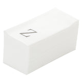 Towels, Guest, Luxenap, Linen-Like, White, with Silver Sans Serif Letter Z, Air Laid, 15.75 x 8 Inch, 1 Each,50 - 1 COUNT