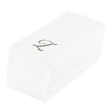 Towels, Guest, Luxenap, Linen-Like, White, with Silver Cursive Letter Z, Air Laid, 15.75 x 8 Inch,50 - 1 EACH