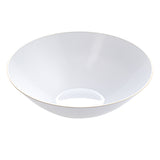 Bowls, Moderna 16 Ounce, Plastic, White with Gold-Rim, Round, 7 x 7 x 2 Inch, 1 Each,20 - 1 COUNT