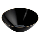 Bowls, Moderna 6 Ounce, Plastic, Black with Gold Rim, Round, 4.75 x 4.75 x 1.75 Inch,20 - 1 EACH