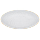 Plates, Moderna 10 x 0.75 Inch, Plastic, Clear with Gold-Rim, Round,40 - 1 EACH