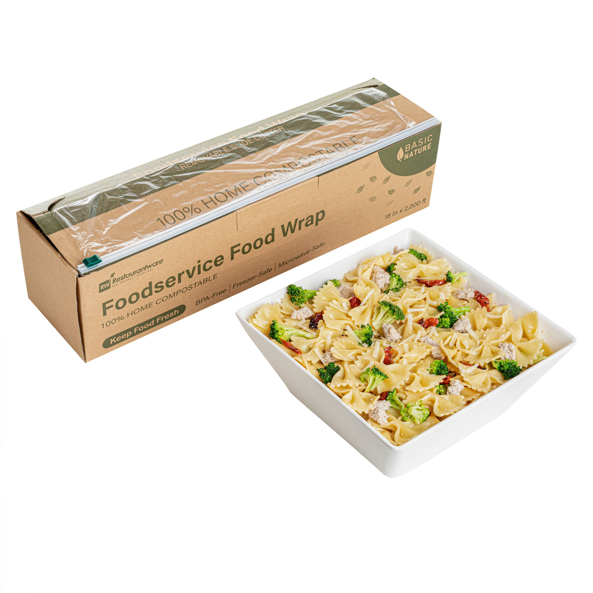 Film Roll, Cling Wrap, 18 Inch, BPA Free, Compostable, Microwave Safe,1 - 1 EACH