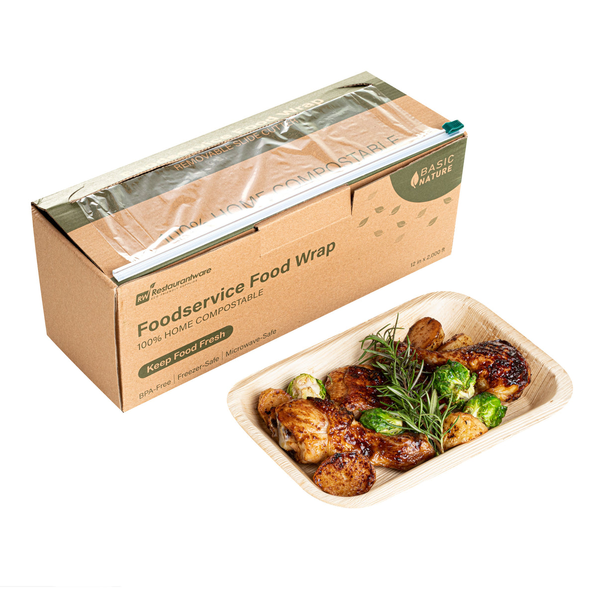 Film Roll, Cling Wrap, 12 Inch, BPA Free, Compostable, Microwave Safe,1 - 1 EACH