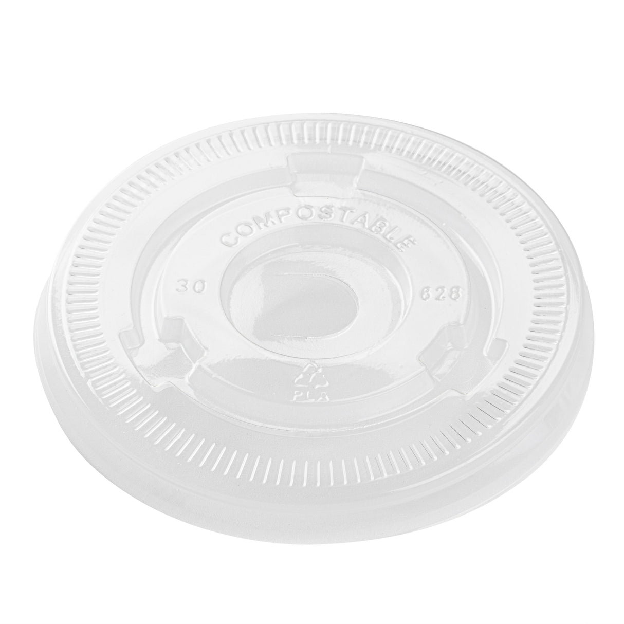 Lids, Sustain Straw & Sip Thru, Plastic, Clear, PLA, Compostable, for 9/12/16/20/22 Ounce Cold Cups,50 - 1 EACH